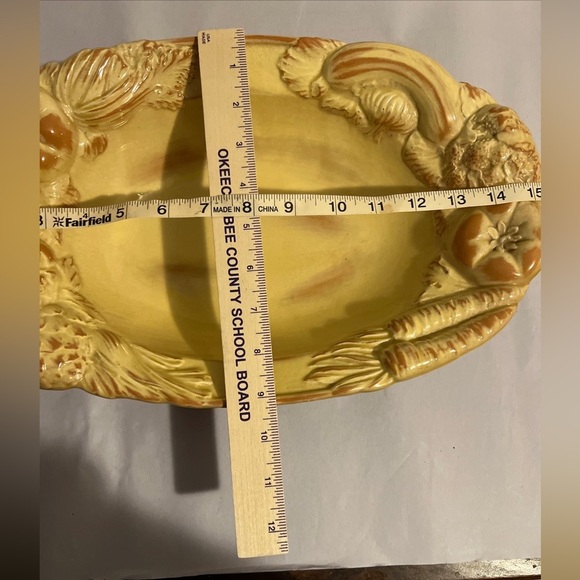 VIETRI Pottery Large Serving Dish Bowl Made In ITALY Vegetable Dish Carrots EUC - Picture 6 of 8